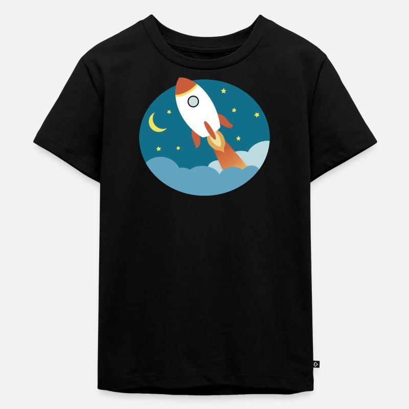 Fusée qui décolle - T-shirt Premium bio Enfant - noir