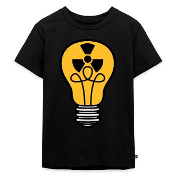 atome énergie signe symbole radioactif ampoule - T-shirt Premium bio Enfant - noir - Devant - Mikhail (115cm)