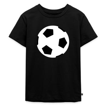 Fussballspiel - Kinder Premium Bio T-Shirt - Schwarz - Vorne - Mikhail (115cm)