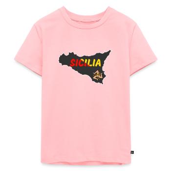 Sicilia Italia - T-shirt Premium bio Enfant - rose - Devant - AI Model Kid Female (0cm)