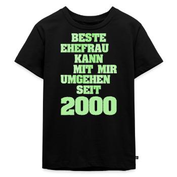 2000 - T-shirt Premium bio Enfant - noir - Devant - Mikhail (115cm)