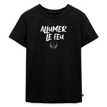 Allumer le feu. Paroles de chanson culte - T-shirt Premium bio Enfant - noir - Devant - Mikhail (115cm)