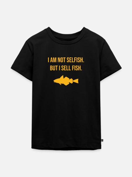 Kindergeschenk für Fischer - Kinder Premium Bio T-Shirt - Schwarz