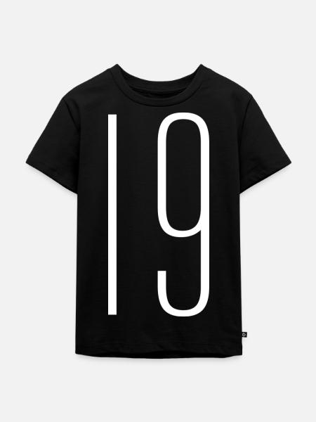 19 - Kinder Premium Bio T-Shirt - Schwarz