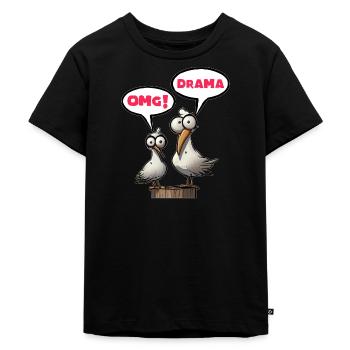 Les Seagulls de Bäädden - Seagull omg drama Seagull - T-shirt Premium bio Enfant - noir - Devant - Mikhail (115cm)