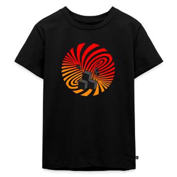 Spirale - Kinder Premium Bio T-Shirt - Schwarz - Vorne - Mikhail (115cm)