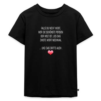 Lustiger Spruch - Kinder Premium Bio T-Shirt - Schwarz - Vorne - Mikhail (115cm)