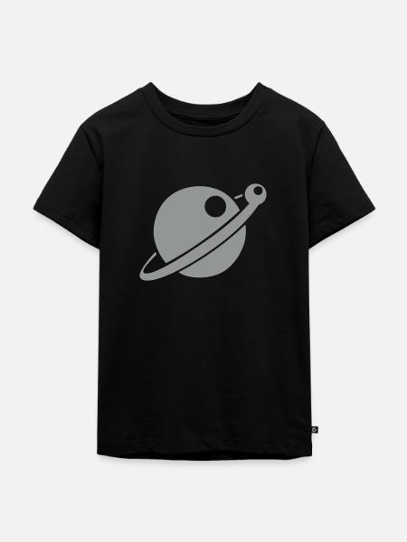 Kleiner Planet - Kinder Premium Bio T-Shirt - Schwarz