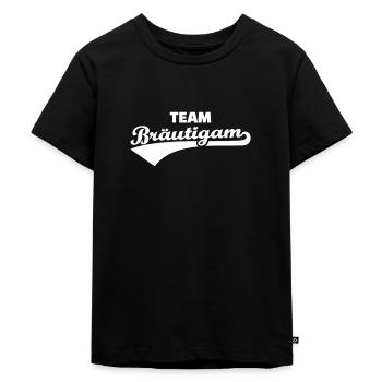 Team Bräutigam - Kinder Premium Bio T-Shirt - Schwarz - Vorne - Mikhail (115cm)