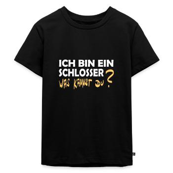 Ich bin ein Schlosser - Kinder Premium Bio T-Shirt - Schwarz - Vorne - Mikhail (115cm)