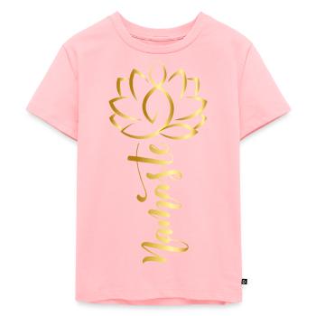 Fleur de Namaste lotos - T-shirt Premium bio Enfant - rose - Devant - AI Model Kid Female (0cm)