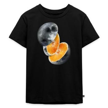 Orange Moon - Kinder Premium Bio T-Shirt - Schwarz - Vorne - Mikhail (115cm)