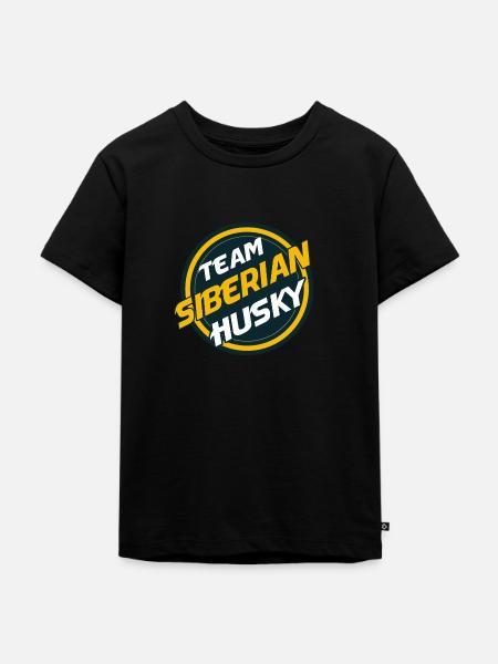 Team Husky - Kinder Premium Bio T-Shirt - Schwarz