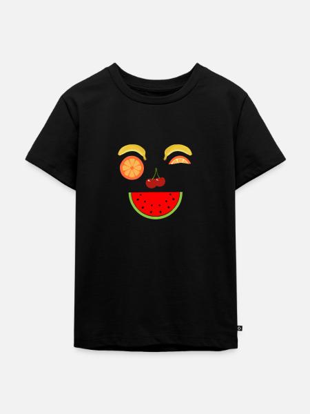 Früchte - Kinder Premium Bio T-Shirt - Schwarz