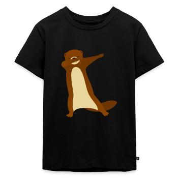 Otter Dab Dance - Cool Gift - Kinder Premium Bio T-Shirt - Schwarz - Vorne - Mikhail (115cm)