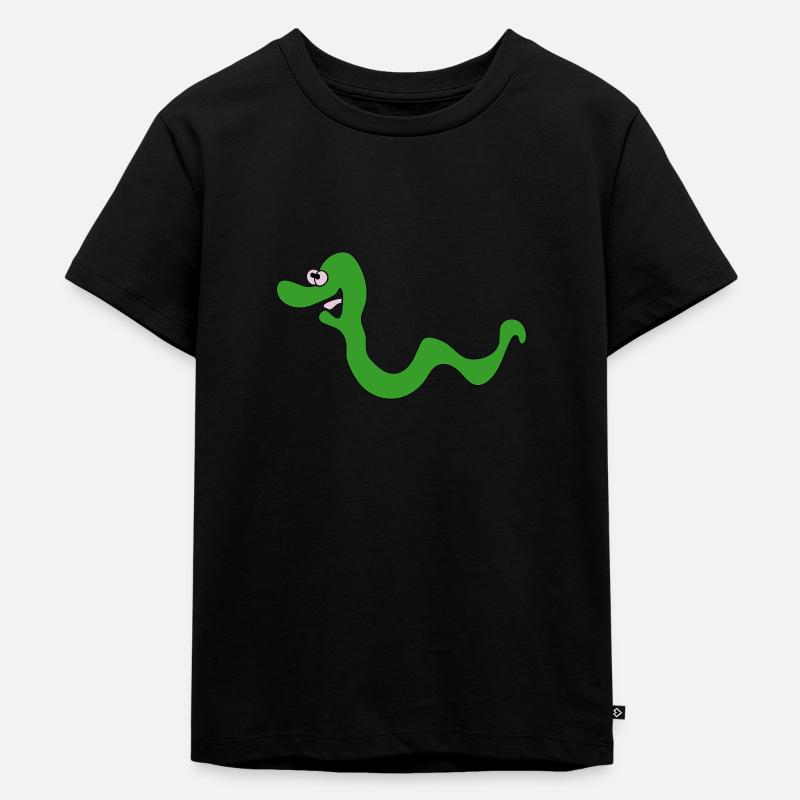 Wurmtier - Kinder Premium Bio T-Shirt - Schwarz