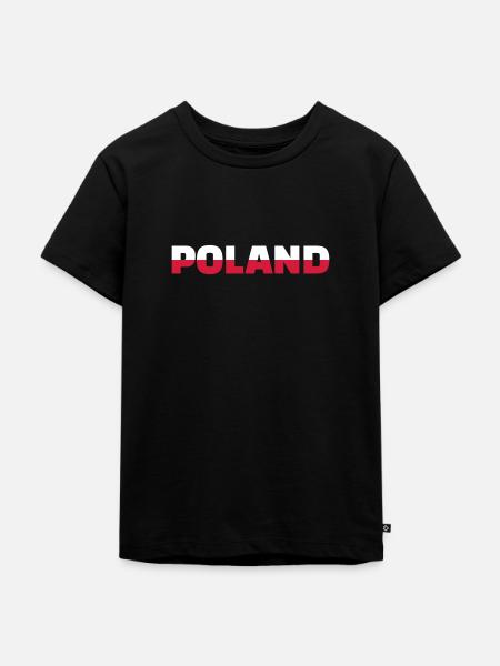 Polen - Kinder Premium Bio T-Shirt - Schwarz