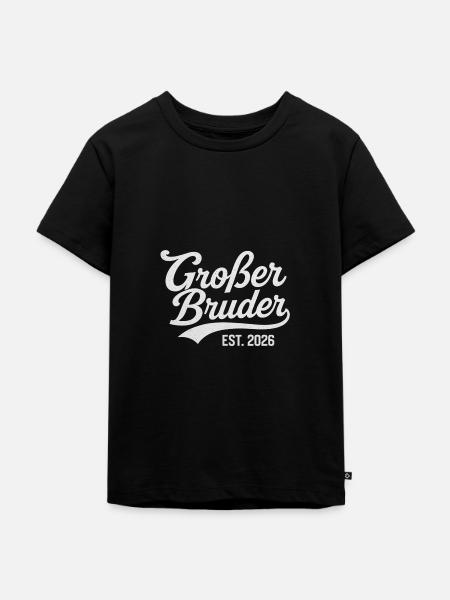 Großer Bruder EST. 2026 - Kinder Premium Bio T-Shirt - Schwarz