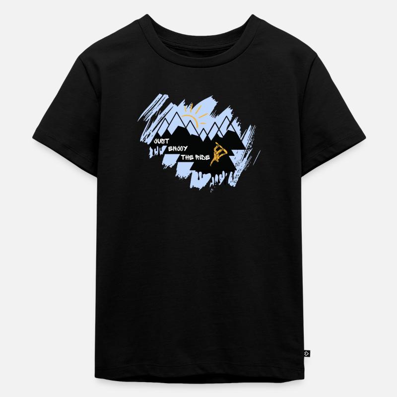 Profitez simplement de la balade - Snowboarder - T-shirt Premium bio Enfant - noir
