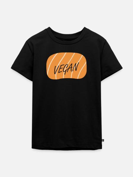 Vegan Veganer Speise - Kinder Premium Bio T-Shirt - Schwarz