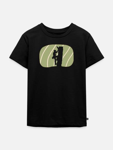 Baumklettern Kletterer Aufstieg - Kinder Premium Bio T-Shirt - Schwarz