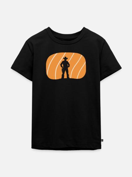Cowboy Sheriff Sattel - Kinder Premium Bio T-Shirt - Schwarz