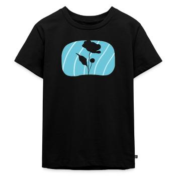 Florist Flower Power - Kinder Premium Bio T-Shirt - Schwarz - Vorne - Mikhail (115cm)