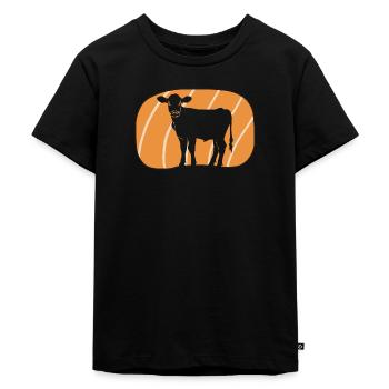 Vegan Speise Animal Rights - Kinder Premium Bio T-Shirt - Schwarz - Vorne - Mikhail (115cm)