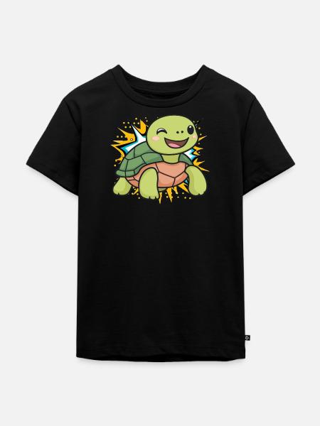 Turtle Schildkröten Uralt - Kinder Premium Bio T-Shirt - Schwarz