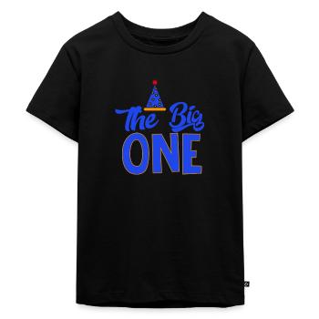 Babysuit Kinder T-Shirt The Big One Geschenk - Kinder Premium Bio T-Shirt - Schwarz - Vorne - Mikhail (115cm)