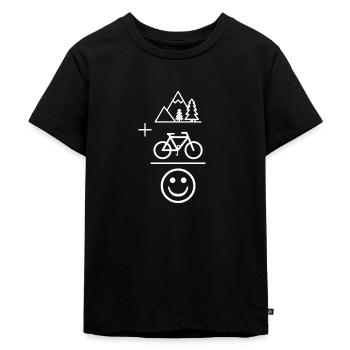 Mountainbike - Kinder Premium Bio T-Shirt - Schwarz - Vorne - Mikhail (115cm)