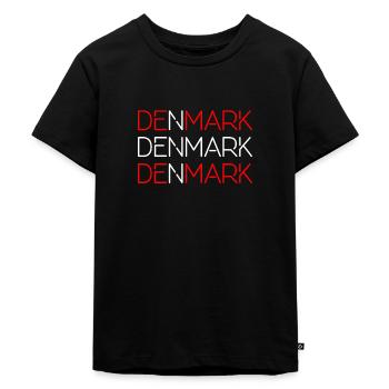 DÄNEMARK - Kinder Premium Bio T-Shirt - Schwarz - Vorne - Mikhail (115cm)