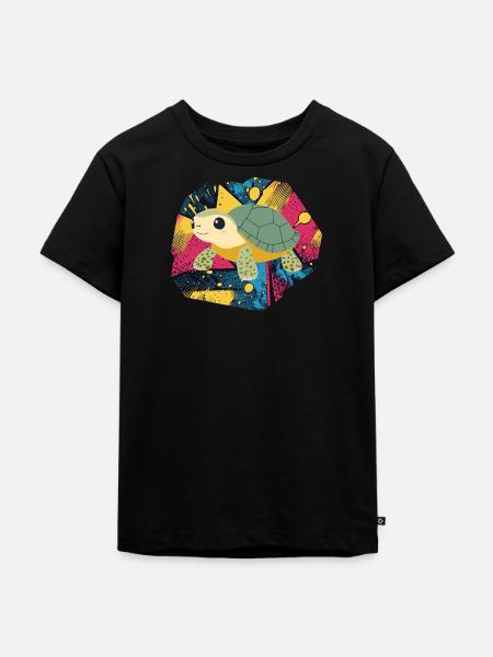 Turtle Schildkröte Uralt - Kinder Premium Bio T-Shirt - Schwarz