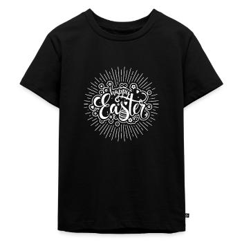Frohe Ostern Happy Easter Osterfest Geschenk - Kinder Premium Bio T-Shirt - Schwarz - Vorne - Mikhail (115cm)