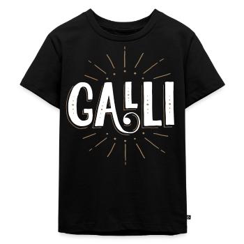 GALLI | Halli Galli | Party Duo | Partnerlook - Kinder Premium Bio T-Shirt - Schwarz - Vorne - Mikhail (115cm)