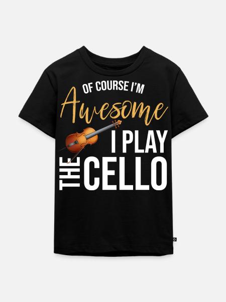 Cello Violoncello - Kinder Premium Bio T-Shirt - Schwarz