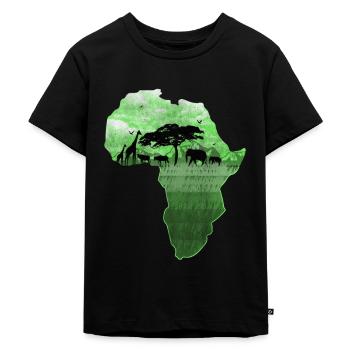 Afrika - Kinder Premium Bio T-Shirt - Schwarz - Vorne - Mikhail (115cm)