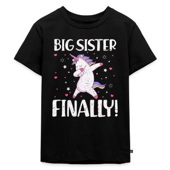 Big sister - Kids Premium Organic T-Shirt - black - Front - Mikhail (115cm)
