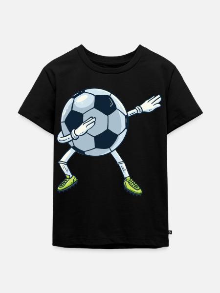 Dabbing Fußball - Kinder Premium Bio T-Shirt - Schwarz