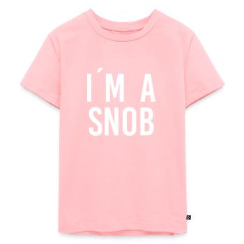 I am a Snob - Kinder Premium Bio T-Shirt - Rosa - Vorne - AI Model Kid Female (0cm)