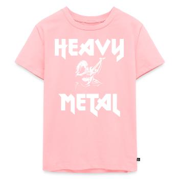 Heavy Metal Hardrock Gitarre Rock Musik Shirt - Kinder Premium Bio T-Shirt - Rosa - Vorne - AI Model Kid Female (0cm)