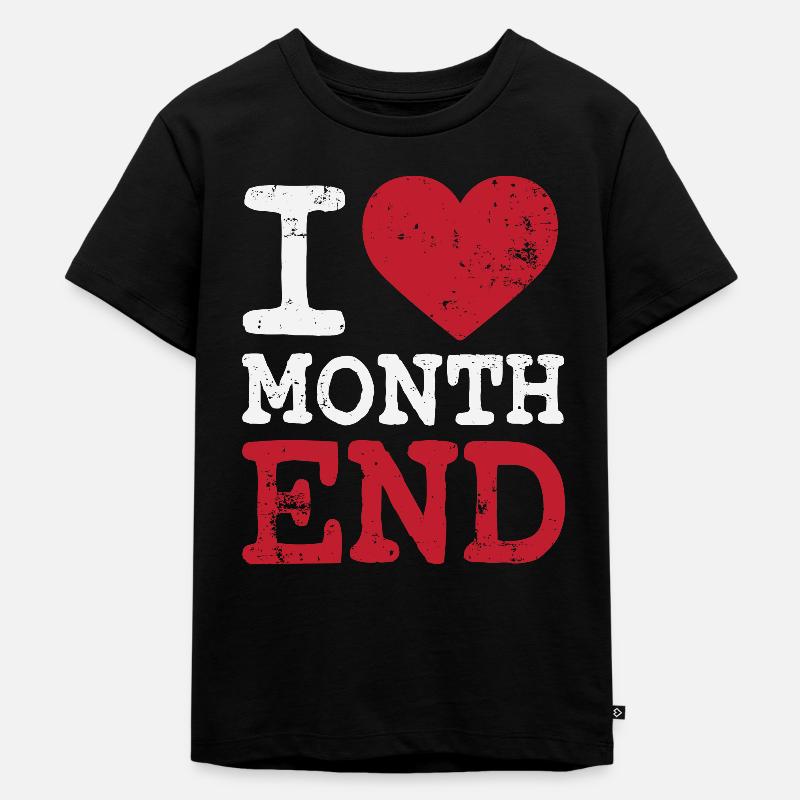 J'aime la fin du mois - T-shirt Premium bio Enfant - noir