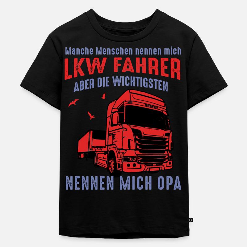 Opa LKW Fahrer - Kinder Premium Bio T-Shirt - Schwarz