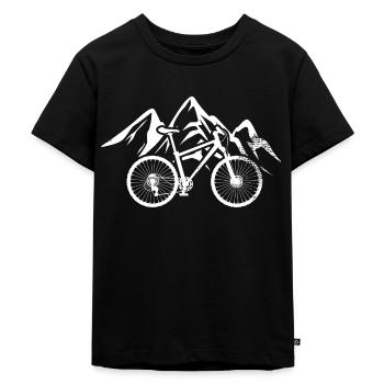 Mountainbike MTB Mountainbike - Kinder Premium Bio T-Shirt - Schwarz - Vorne - Mikhail (115cm)