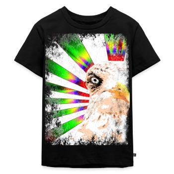 Moin Seagull Captain | Gift idea Colored - Kids Premium Organic T-Shirt - black - Front - Mikhail (115cm)