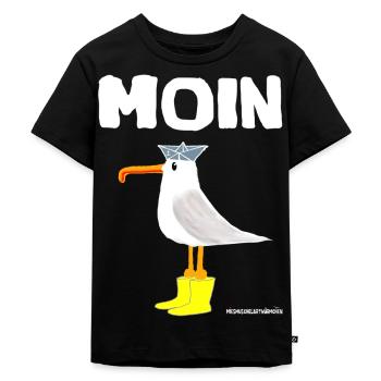 Moin | Bienvenue Nord de l’Allemagne Côte Nord - T-shirt Premium bio Enfant - noir - Devant - Mikhail (115cm)