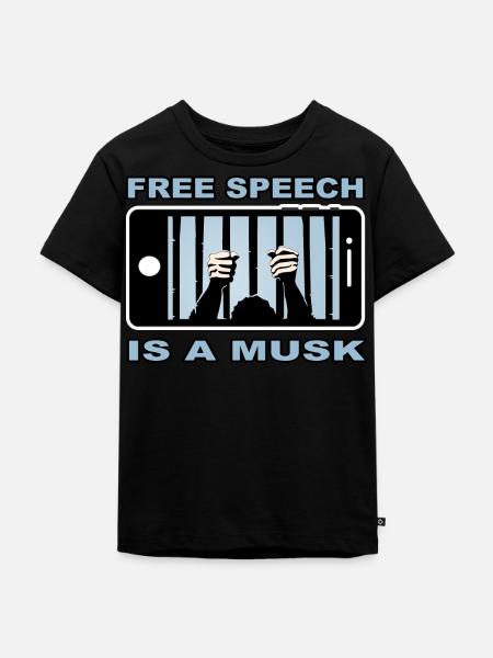 Free Speech - Kinder Premium Bio T-Shirt - Schwarz