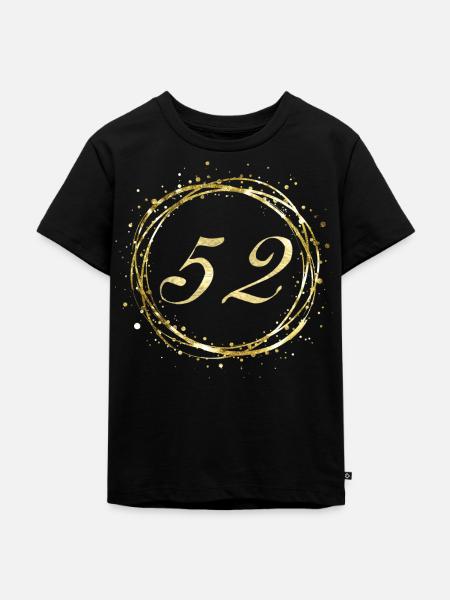 52 - Kinder Premium Bio T-Shirt - Schwarz