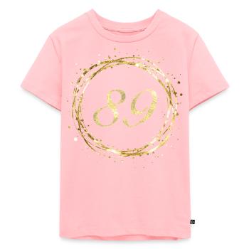 89 - Kids Premium Organic T-Shirt - rose - Front - AI Model Kid Female (0cm)