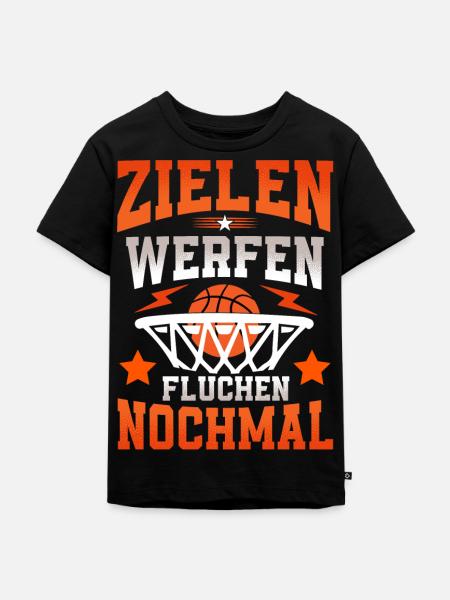 Basketball Basketballer - Kinder Premium Bio T-Shirt - Schwarz